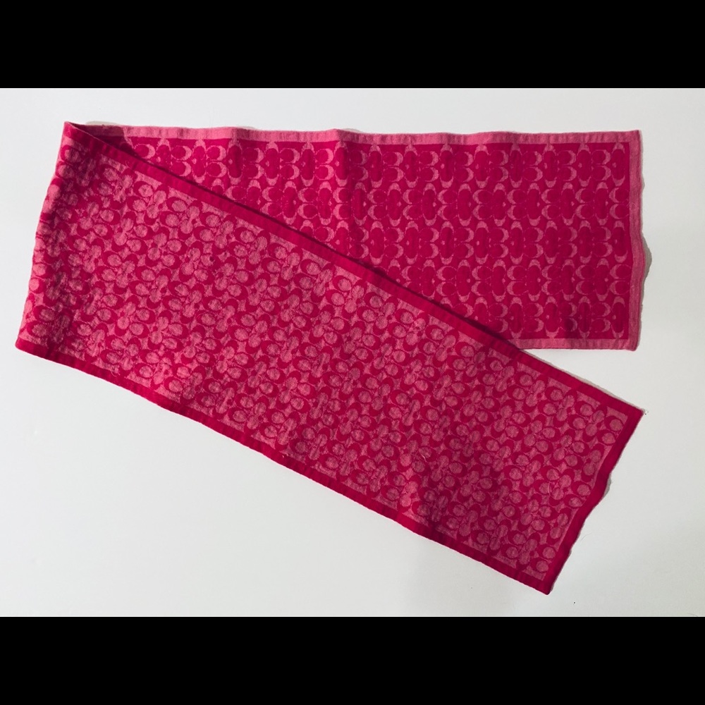 NEVER WORN Coach Wool Reversible Signature Scarf